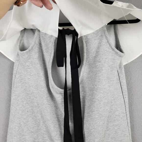 Chelsea28 Women's Size XS Bow Back Colorblock Blouse Neutral French Coquette - Picture 5 of 8